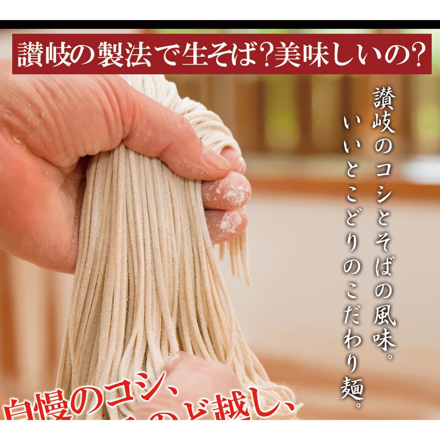 本格派生そば8食　180g×4袋　つゆ付 生麺 蕎麦 簡単調理 濃縮つゆ 常温　日本そば