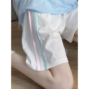 潮童必備✨女童短褲 中腰休閒運動中褲 春夏薄款百搭直筒闊腿褲 簡約五分褲