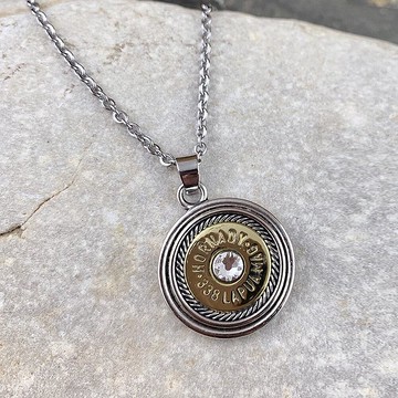 Bullet - 麥格農狙擊槍子彈水鑽項鍊 / 男生金屬復古造型個性項鏈