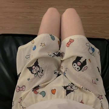 【 ARTAPPAREL女裝短褲】夏天睡褲 女生睡褲 大尺碼睡褲 女生短褲 居家短褲 薄款透氣睡褲 可愛卡通睡褲 睡褲女