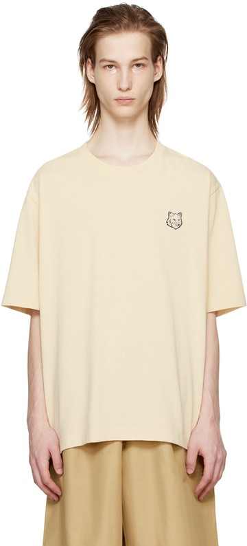 Maison Kitsuné 米色 Bold Fox Head Patch T 恤