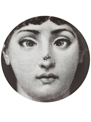 Fornasetti - Plate - unisex - China - One Size - Black