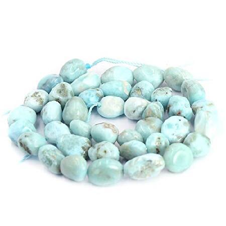 Jewelry Making Craft Natural 8x10mm Freeform Potato Pure Larimar Gemstone Loose Spacer for DIY Design Beads Strand 15"