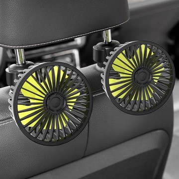 汽車后排散熱USB接口小電風扇12V24伏通用車內空調制冷車載風扇