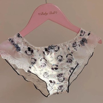 DUYI~夢詩 內褲女日系少女洛麗塔甜美可愛KT貓咪蝴蝶結牛奶絲舒適女