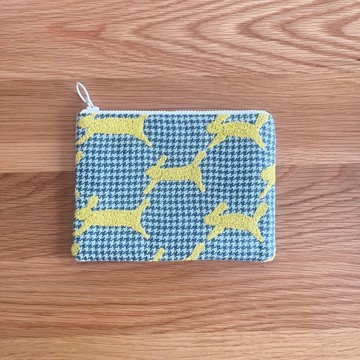 mina perhonen run run run 扁袋兔子刺繡手工兔子