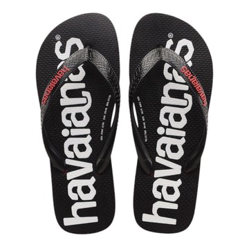 HAVAIANAS 哈瓦仕 TOP LOGOMANIA 黑紅 人字拖 夾腳拖 中性 41457412090