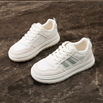 網面透氣小白鞋女鞋 夏季薄款網鞋 厚 底休閒運動板鞋