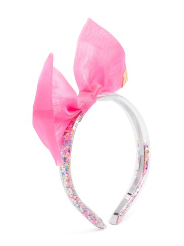 Billieblush - glitter-detail bow headband - kids - Polyester - One Size - Pink
