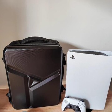 【川澤百貨】PS5收納包 遊戲機 主機包 螢幕手柄配件攜帶收納包 硬殼大容量揹包