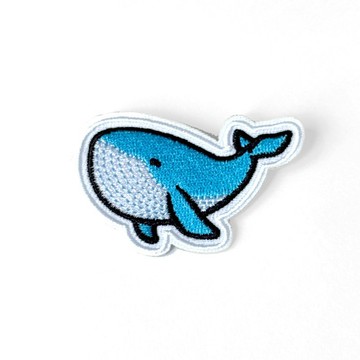 刺繡章(熨貼/魔術貼) | 海洋生物系列 | 鯨魚