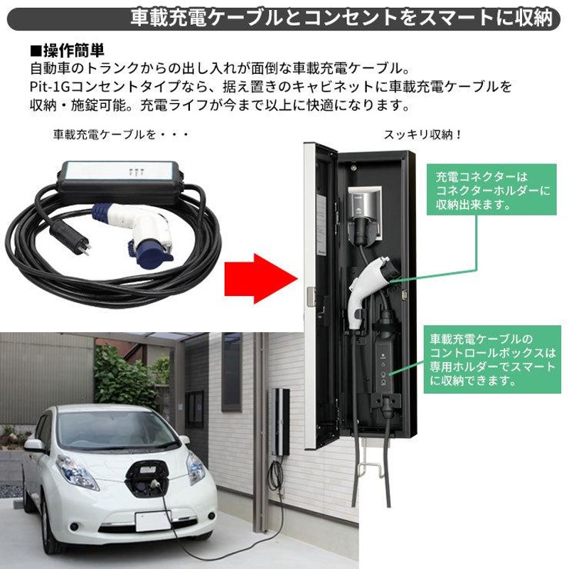 日東工業 EV充電器 Pit-1G EVP-1 EV/PHV充電用電気設備 壁付けタイプ コンセント無し | LINEブランドカタログ