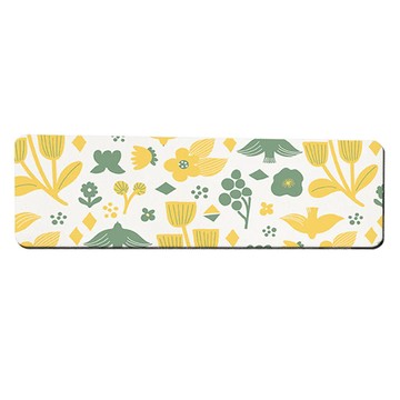 收納王妃 北歐風珪藻土軟式洗漱墊 24 x 8cm  印花黃綠  1個