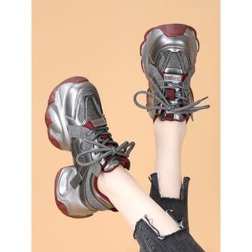 歐洲站老爹鞋女2025秋冬新款韓版防滑底時尚休閑鞋厚底增高運動鞋