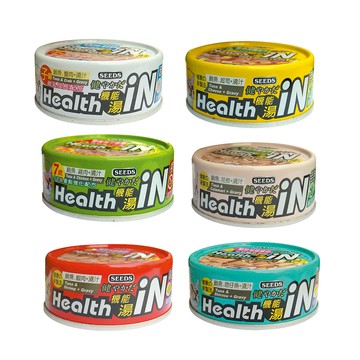 Seeds 【24罐】Health IN鮪魚澆汁機能湯罐系列80G /貓咪/補水/全齡貓/愛喝水/老貓/幼貓