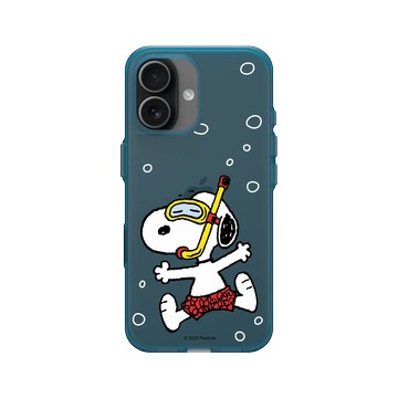 iPhone 17 Clear (相機按鈕) 夜幕藍 - 史努比 Snoopy - 潛水趣