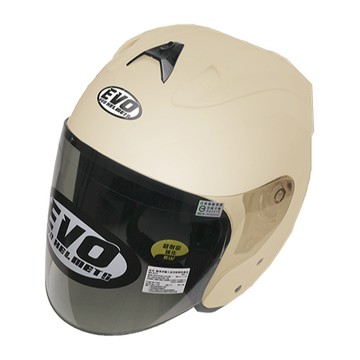 EVO 安全帽 CA-335 CA335 Type_R+Plus 素色 消伯爵奶 涼感 3/4 全拆洗 R帽 半罩