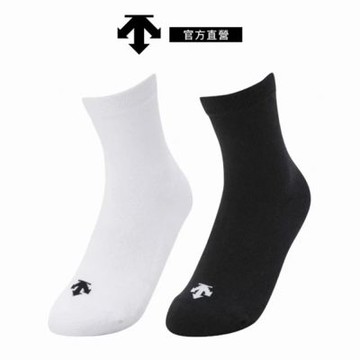 【DESCENTE】GOLF 迪桑特 女士 組合中筒襪 (白色/黑色)