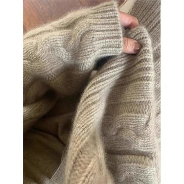 中長款麻花慵懶風法式加厚軟糯針織開衫毛衣外套女秋冬季2026新款