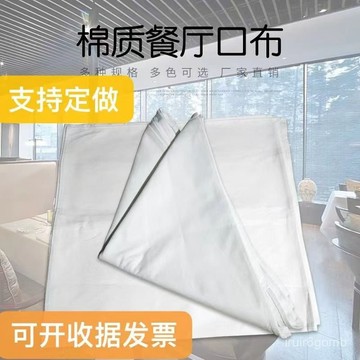 ✨桃園有貨✨純白色全棉口布 酒店西餐廳純棉餐巾布折花口布打杯擦杯布不掉毛 1VMR