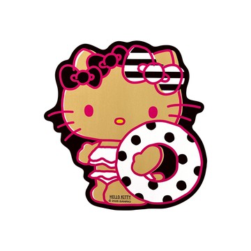 曬黑Hello Kitty造型軟式地墊-黑色