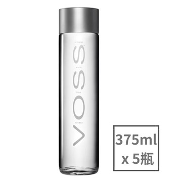 零瓶出售【VOSS芙絲】挪威頂級天然水(375mlx5入)-時尚玻璃瓶 VOSS