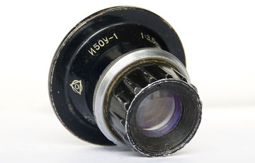 Industar 50U-1 50Y-1紅色P蘇聯放大鏡3.5/50 LZOS M39卡口