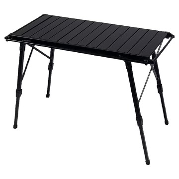 Besthot 超輕量可升降式IGT三單位蛋捲桌 Set 鋁合金+PU掛勾  83cm  83 x 43 x 43~64cm 收納86 x 15 x 14cm  黑色