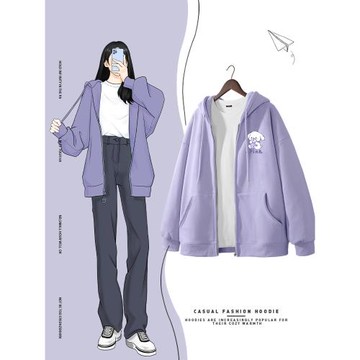 女生春秋外套女衛衣2026新款爆款上衣春春季女裝拉鏈寬松早春衣服