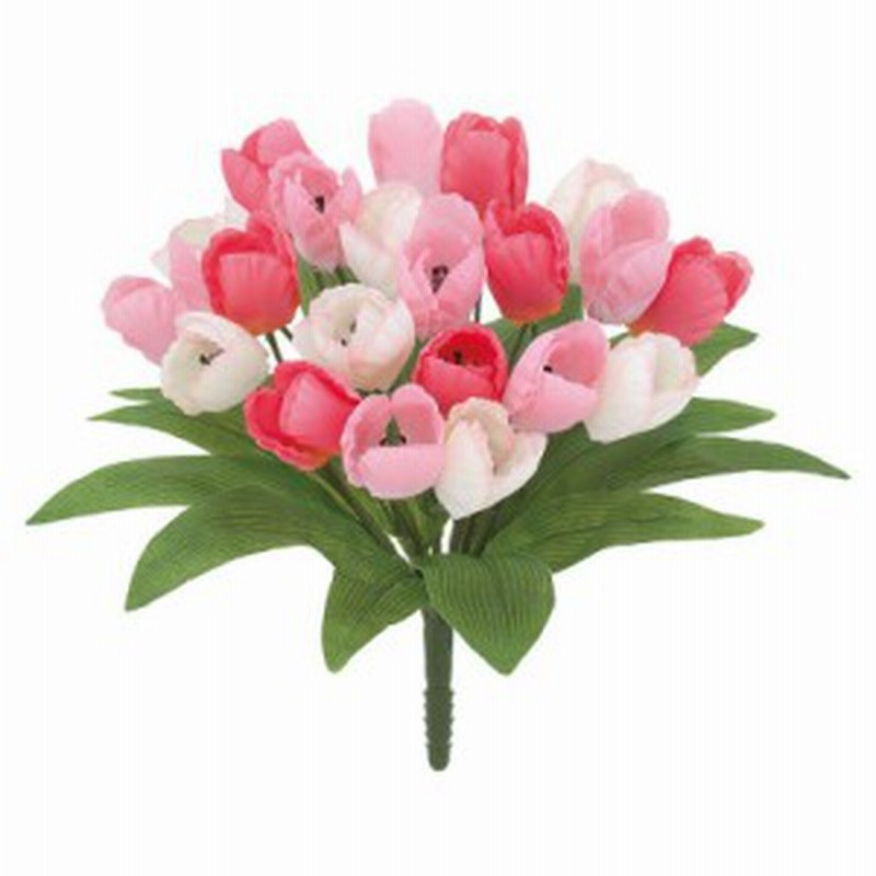 オランダチューリップブッシュ 21輪 ピンク 造花 花材 G L 通販 Lineポイント最大1 0 Get Lineショッピング