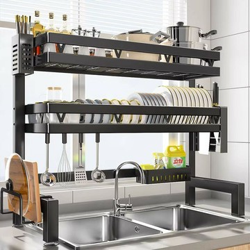 ??快速出貨?? 公司貨 廚房水槽置物架臺面洗碗架多功能碗盤瀝水架水池上放碗碟架收納架