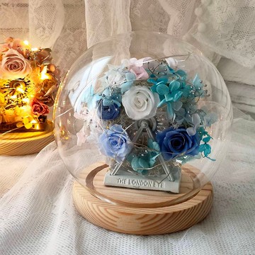 藍芯花藝 永生花摩天輪 情人節禮物 母親節 生日禮物 母親節禮盒