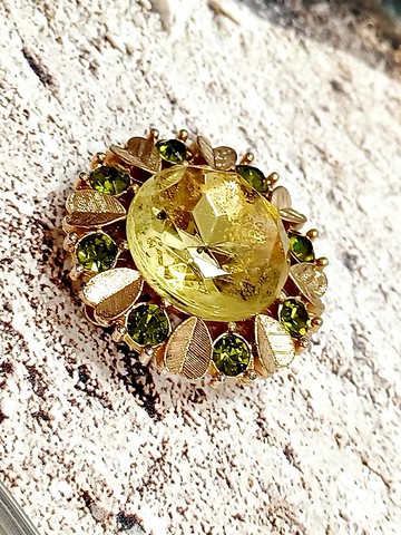 vintage jewelry AVON  Sun Brilliant 系列 別針