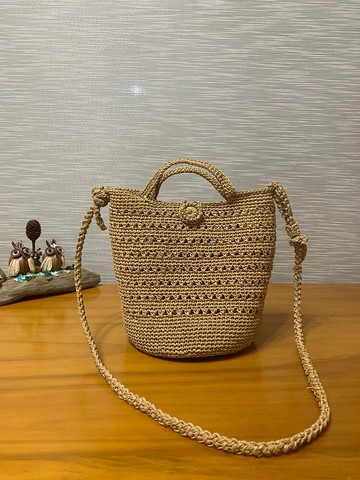 紙線交叉側揹/手提包。。可調節揹袋。小麥色。日本材質。