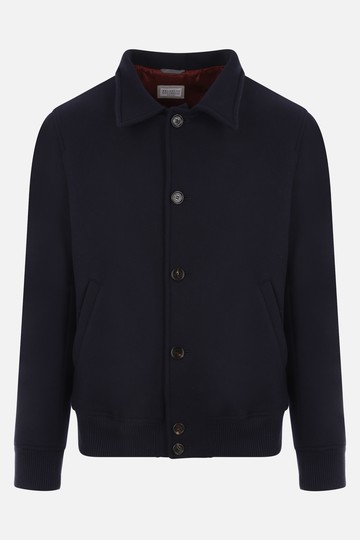 BRUNELLO CUCINELLI single-breasted wool and cashmere coat Man