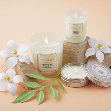 橙人之美 l 橙花保養蠟燭_固態精油 滋養肌膚 療癒紓壓_手工限量