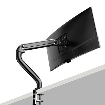 Ermutek 桌上型簡約風17~32吋氣壓式電腦螢幕支架_夾鎖桌兩用固定