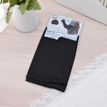 冰絲涼感露指加大袖套-黑50cm