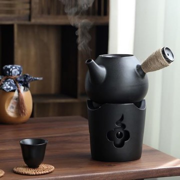 圍爐煮茶復古中式溫酒套裝家用炭燒爐白酒加熱燙酒器酒精爐燒水壺
