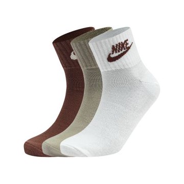 Nike 休閒襪 Everyday Essential 短襪 中筒襪 襪子 Dri-FIT 棕 卡其 3雙入 DX5074-904