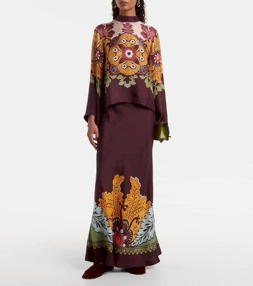 La DoubleJ Sleek Placée silk maxi skirt