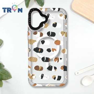 TRON IPHONE 16 PLUS 走來走去很多天竺鼠 MAGSAFE 磁吸 防摔 太空殼 透白 手機殼