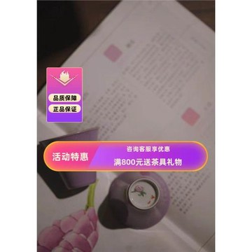 東門茶事【外山器隱】手繪暮山紫葵口花卉蓋碗 琺瑯描金粉彩120ml