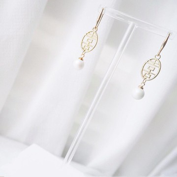 新娘耳環 新娘耳夾 生日禮物 優雅 耳環 耳夾 客製化 定制