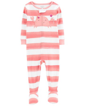 Baby 1-Piece Crab 100% Snug Fit Cotton Footie PJs