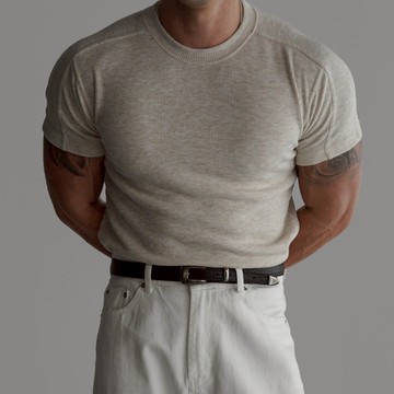 正韓彈力肌肉馬鞍肩剪裁短袖針織上衣 6色 YUPPIE 預購商品 0526