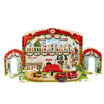 Hape 聖誕倒數月曆 車站 Set  通過玩具檢驗 品質安全有保障  1組  74 x 35 x 36.5 cm