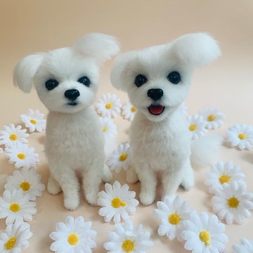 訂製羊毛針氈狗娃娃全身