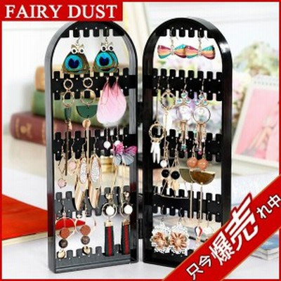 アクセサリーケース ジュエリースタンド ラック ディスプレイ 収納 ピアス イヤリング 折りたたみ 扇 扉 黒 白 シンプル おしゃれ 通販 Lineポイント最大get Lineショッピング