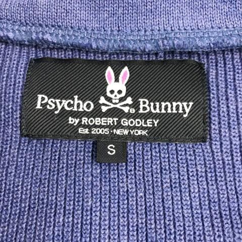 PSYCHO BUNNY サイコバニー カーディガン ネイビー系 S ゴルフウェア